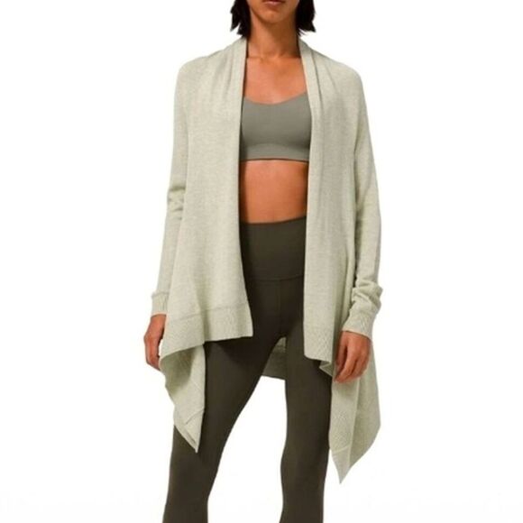 Lululemon Cashlu Knit Waterfall Open Cardigan - Rosemary Green | Size XS/S - Picture 1 of 8